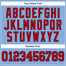 Загрузить изображение в средство просмотра галереи, Custom Light Blue Red-Navy Long Sleeve Performance T-Shirt