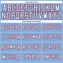 Charger l'image dans la galerie, Custom Light Blue White Royal-Red Long Sleeve Performance T-Shirt