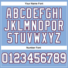 Charger l'image dans la galerie, Custom Light Blue White Royal-Red Long Sleeve Performance T-Shirt