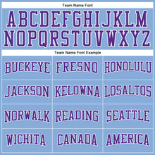 Charger l'image dans la galerie, Custom Light Blue Purple-White Long Sleeve Performance T-Shirt