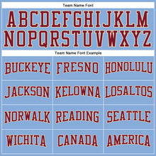 Charger l'image dans la galerie, Custom Light Blue Crimson-Cream Long Sleeve Performance T-Shirt