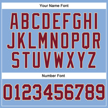 Charger l'image dans la galerie, Custom Light Blue Crimson-Cream Long Sleeve Performance T-Shirt