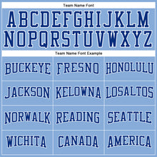 Charger l'image dans la galerie, Custom Light Blue Royal-White Long Sleeve Performance T-Shirt