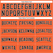 Load image into Gallery viewer, Custom Orange Black-White Long Sleeve Performance T-Shirt