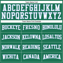 Load image into Gallery viewer, Custom Kelly Green White-Light Blue Long Sleeve Performance Salute To Service T-Shirt