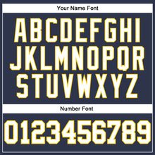 Load image into Gallery viewer, Custom Navy White-Gold Long Sleeve Performance Salute To Service T-Shirt