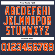 Load image into Gallery viewer, Custom Navy Orange-White Long Sleeve Performance Salute To Service T-Shirt