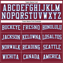 Load image into Gallery viewer, Custom Crimson White-Royal Long Sleeve Performance T-Shirt