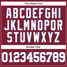 Load image into Gallery viewer, Custom Crimson White-Light Blue Long Sleeve Performance T-Shirt