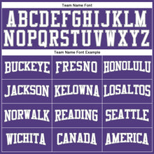 Load image into Gallery viewer, Custom Purple White-Gray Long Sleeve Performance T-Shirt