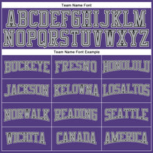 Load image into Gallery viewer, Custom Purple Black-Gray Long Sleeve Performance T-Shirt