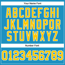 Load image into Gallery viewer, Custom Panther Blue Gold-White Long Sleeve Performance T-Shirt