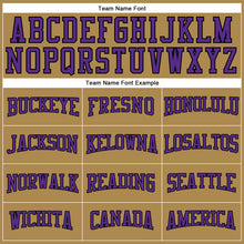 Load image into Gallery viewer, Custom Old Gold Purple-Black Long Sleeve Performance T-Shirt