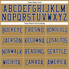 Загрузить изображение в средство просмотра галереи, Custom Old Gold Navy-White Long Sleeve Performance T-Shirt