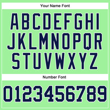 Загрузить изображение в средство просмотра галереи, Custom Pea Green Navy-White Long Sleeve Performance T-Shirt