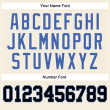 Load image into Gallery viewer, Custom Cream Black-Blue Long Sleeve Performance T-Shirt