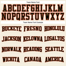 Load image into Gallery viewer, Custom Cream Black Old Gold-Red Long Sleeve Performance T-Shirt