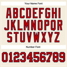 Load image into Gallery viewer, Custom Cream Red-Navy Long Sleeve Performance T-Shirt