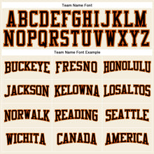 Load image into Gallery viewer, Custom Cream Black Orange-Old Gold Long Sleeve Performance T-Shirt