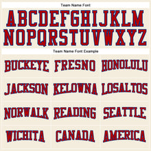 Load image into Gallery viewer, Custom Cream Red-Royal Long Sleeve Performance T-Shirt