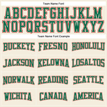 Load image into Gallery viewer, Custom Cream Red-Kelly Green Long Sleeve Performance T-Shirt