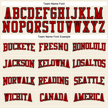 Load image into Gallery viewer, Custom Cream Red-Black Long Sleeve Performance T-Shirt