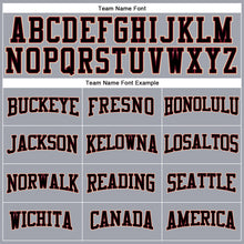 Load image into Gallery viewer, Custom Gray Black Crimson-Cream Long Sleeve Performance T-Shirt