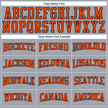 Load image into Gallery viewer, Custom Gray Orange-Black Long Sleeve Performance T-Shirt