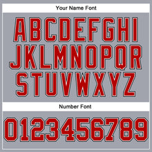 Load image into Gallery viewer, Custom Gray Red-Black Long Sleeve Performance T-Shirt