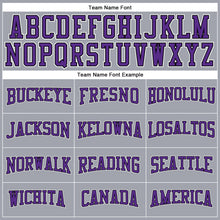 Load image into Gallery viewer, Custom Gray Purple-Black Long Sleeve Performance T-Shirt