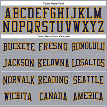 Load image into Gallery viewer, Custom Gray Navy-Gold Long Sleeve Performance T-Shirt