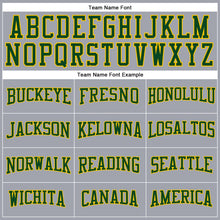 Load image into Gallery viewer, Custom Gray Green-Gold Long Sleeve Performance T-Shirt