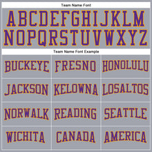 Load image into Gallery viewer, Custom Gray Purple-Gold Long Sleeve Performance T-Shirt