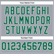 Load image into Gallery viewer, Custom Gray Kelly Green-White Long Sleeve Performance T-Shirt