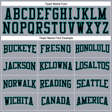 Load image into Gallery viewer, Custom Gray Black-Aqua Long Sleeve Performance T-Shirt