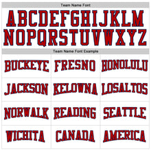 Load image into Gallery viewer, Custom White Red-Navy Long Sleeve Performance T-Shirt