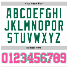 Load image into Gallery viewer, Custom White Pink-Kelly Green Long Sleeve Performance T-Shirt