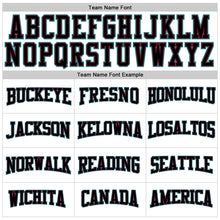 Load image into Gallery viewer, Custom White Black Crimson-Aqua Long Sleeve Performance T-Shirt