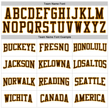 Load image into Gallery viewer, Custom White Brown-Gold Long Sleeve Performance T-Shirt