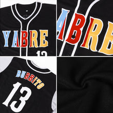 Load image into Gallery viewer, Custom Black White-Gold Authentic Two Tone Baseball Jersey