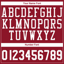 Laden Sie das Bild in den Galerie-Viewer, Custom Maroon White Round Neck Basketball Jersey