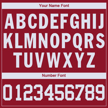 Laden Sie das Bild in den Galerie-Viewer, Custom Maroon White V-Neck Basketball Jersey