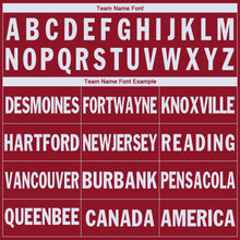 Laden Sie das Bild in den Galerie-Viewer, Custom Maroon White V-Neck Basketball Jersey