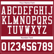 Laden Sie das Bild in den Galerie-Viewer, Custom Maroon White Round Neck Suit Basketball Jersey