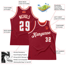 Laden Sie das Bild in den Galerie-Viewer, Custom Maroon White-Orange Authentic Throwback Basketball Jersey