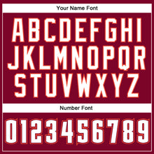 Laden Sie das Bild in den Galerie-Viewer, Custom Maroon White-Orange Authentic Throwback Basketball Jersey