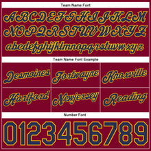 Charger l'image dans la galerie, Custom Maroon White Pinstripe Navy-Gold Authentic Basketball Shorts