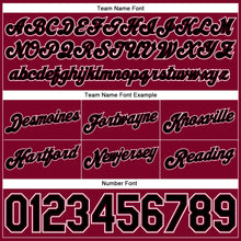 Charger l'image dans la galerie, Custom Maroon White Pinstripe Black-White Authentic Basketball Shorts