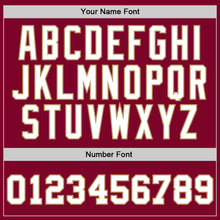 Загрузить изображение в средство просмотра галереи, Custom Maroon White-Old Gold Authentic Throwback Basketball Jersey