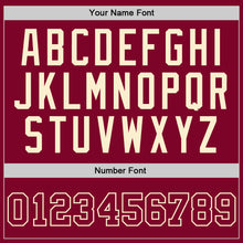 Laden Sie das Bild in den Galerie-Viewer, Custom Maroon Maroon-Cream Authentic Throwback Basketball Jersey